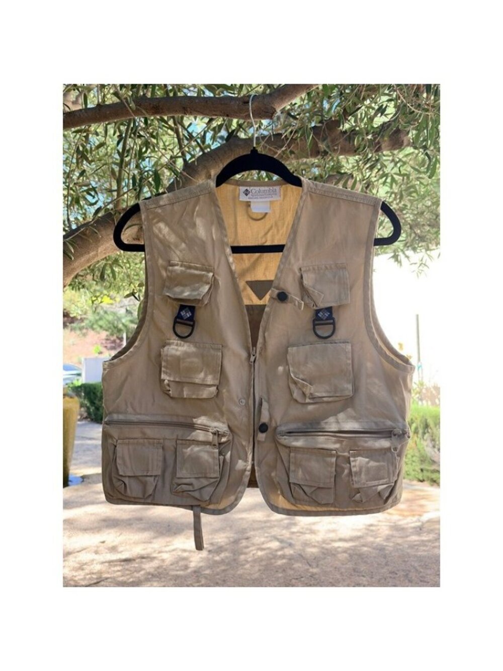 Columbia PFG Fishing Vest Khaki Men's S
